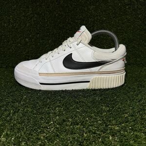 Size 7.5 - Nike Court Legacy Lift Low White Hemp W